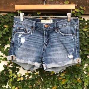 Abercrombie & Fitch Denim Cuffed Shorts